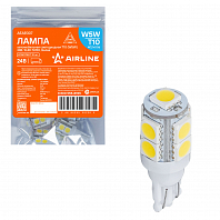 Лампа светодиодная T10 (W5W) STANDARD, 6000K (Белый), 24В, 1.2Вт, 9LED, Полярная