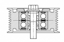 Ролик приводного ремня для автомобилей МАЗ 5440/6430, Shaanxi/Shacman [WP12] (опорный) вентилятора