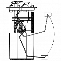 Модуль топливного насоса для автомобилей Fiat Panda (03-) 1.1i/1.2i/500 (07-) 1.2i/1.4i