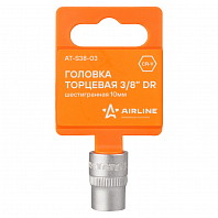 Головка торцевая 3/8" DR шестигранная 10мм пласт. подвес