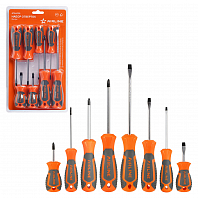 Набор отвёрток 8 пр. (SL3-SL6, PH0-PH2), блистер
