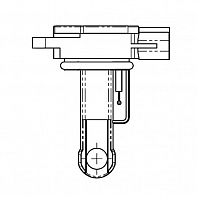 Датчик массового расхода воздуха для автомобилей Toyota Land Cruiser Prado (02-) 3.0D (без корпуса)