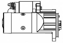 Стартер для спецтехники Komatsu/UNC/Volvo с дв. Yanmar 12В 2,5кВт