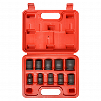Набор головок ударных 1/2" 38мм 10 пр. (10-24мм) пласт. кейс