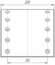 Накладка тормозной колодки для прицепов BPW/SAF (WVA 19094) ремкомплект 8 шт. R1 с заклёпками