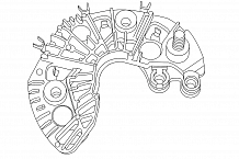 Мост диодный генератора для автомобилей Mercedes-Benz E W212 (09-) 1.8T/VAG Touareg (07-) 3.0TDI