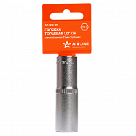 Головка торцевая 1/2" DR шестигранная 17мм глубокая пласт. подвес