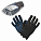 Перчатки трикотажные ХБ с ПВХ покрытием, черные, (к-т 5 пар), 7,5 класс/40г., мод.202ч airline AWG-C-03 