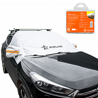 Чехол-тент на лоб.стекло и перед.окна авто, защитный (130*140*52 см) универсал., серый