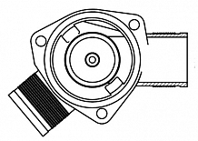 Корпус термостата для автомобилей Лада 21082 (инж. с 2003 г.) (алюминий)