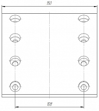 Накладка тормозной колодки для автомобилей МАЗ Зубренок 4370 зад. ремкомплект 8 шт. R0 с заклёпками