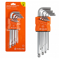 Набор ключей шестигранных с шаром 9 пр. (1.5-10мм) пласт.подвес