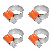 Хомуты 10-16/9,7мм, червячные PRO, усиленные, W1(оцинк.), комплект 4 шт.