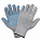Перчатки трикотажные ХБ с ПВХ покрытием, двойн., серые, (5 пар) 7,5 класс/125г., мод.602 airline ADWG031 