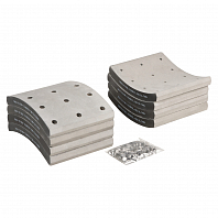 Накладка тормозной колодки для автомобилей ПАЗ ремкомплект 8 шт. R0 с заклёпками