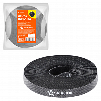 Лента-липучка для стяжки (жгутирования) кабелей 10мм*5м, черная