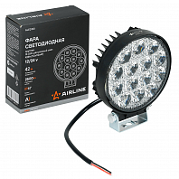 Фара светодиодная круглая, 14LED, ближний свет, 42Вт, 112x112x47мм, 12/24В, PRO МП-серия