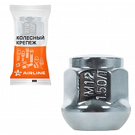 Гайка колесная M12x1,5x25, сфера R12, ключ 19, закрытая, хром, 1 шт для Honda