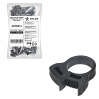 Хомут 15-18/7 мм, силовой зубчатый замок, пластик (ПА66) черный