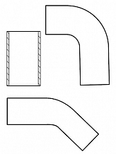 Патрубки охл. для а/м КАМАЗ 65115, 65116 Евро 4 (cиликон, кмпл., 3 шт.)