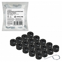 Колпачки на колесные болты/гайки 17мм, черные, с отверстием, пластик, 20шт.+ съёмник