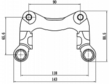 Скоба тормозного суппорта для автомобилей VW Passat B3 (88-)/Golf II (83-)/III (91-) задняя