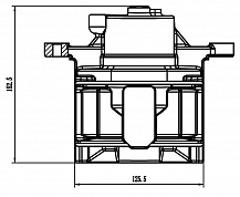 Суппорт тормозной для автомобилей Geely Emgrand (SS11) (21-) / Belgee S50 (24-) передний левый d=57мм