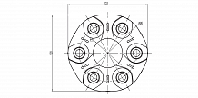 Муфта карданного вала для автомобилей BMW X5 E53 (99-)/E70 (07-) (задняя) (комплект с болтами)