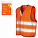 Жилет со световозвращающими полосами, взрослый, р. XL (65*65 см), оранжевый airline ARW-AV-04 