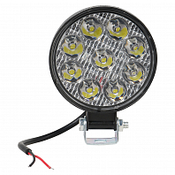 Фара светодиодная круглая, 9LED, направленный свет, 9Вт, 83х83х22мм, 12/24В, PLUS
