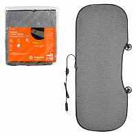 Накидка с подогревом на заднее сиденье 12 В, 35/45Вт, 128*49 см, искусств. мех, серая