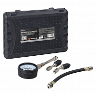 Компрессометр для бензиновых двигателей PRO, набор 4пр., пласт. кейс