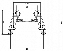Скоба тормозного суппорта для автомобилей Changan UNI-K (20-) задняя (автомобиль с электродвигателем стояночного тормоза)