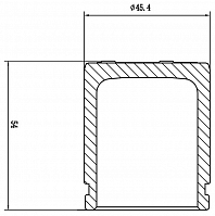 Поршень суппорта для автомобилей JAC JS6 (22-) передний d=45.3мм