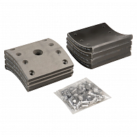 Накладка тормозной колодки для автомобилей МАЗ Зубренок 4370 зад. ремкомплект 8 шт. R0 с заклёпками