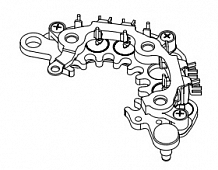 Мост диодный генератора для автомобилей Nissan X-Trail T31 (07-) 2.5i/X-Trail T30 (01-) 2.0i/2.5i