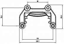 Скоба тормозного суппорта для автомобилей Jetour X90 plus (21-) задняя (автомобиль с электродвигателем стояночного тормоза)