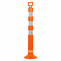 Столбик парковочный 750мм(СПУ) 3 световозвр.полосы, ручка(ухо),болт.креп., пластик,оранж.