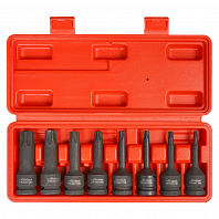 Набор головок ударных 1/2" 78мм внешний TORX 8 пр. (T30-T80) пласт. кейс