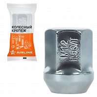 Гайка колесная M12x1,5x29, конус, ключ 19, закрытая, хром, 1 шт для Chevrolet