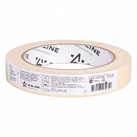 Лента клейкая малярная (скотч) термостойкая 80°C, 19 мм*40 м, желтая