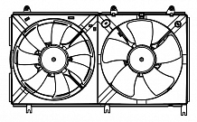Электровентилятор охлаждения для автомобилей Mitsubishi Galant (03-) 2.4i (2 вентилятора)