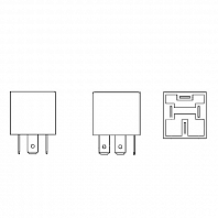 Реле 12V 30А 4 контакта (без кронштейна, с резистором)