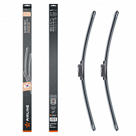 Щетки стеклоочистителя комплект 650/500мм (26"/20") бескаркасные PREMIUM с креплением "Push Button 19 мм", 2 штуки